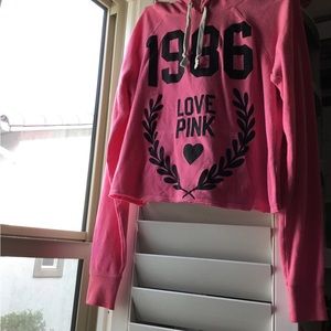 Pink by Victoria Secret women pink. Hooded sweatshirt. Small